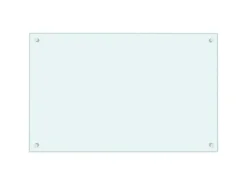 vidaXL Küchenrückwand Weiß 80x50 cm Hartglas 249455