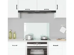 vidaXL Küchenrückwand Weiß 80x50 cm Hartglas 249455