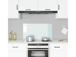 vidaXL Küchenrückwand Weiß 90x50 cm Hartglas 249458