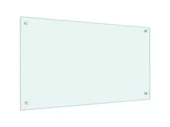 vidaXL Küchenrückwand Weiß 90x50 cm Hartglas 249458