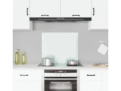 vidaXL Küchenrückwand Weiß 70x60 cm Hartglas 249453