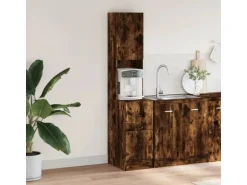 vidaXL Küchenschrank Räuchereiche 35x50x180 cm Holzwerkstoff