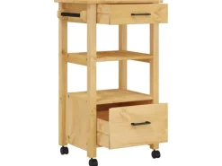 vidaXL Küchenwagen MONZA 48x40x90 cm Massivholz Kiefer Modell 4