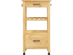 vidaXL Küchenwagen MONZA 48x40x90 cm Massivholz Kiefer Modell 4