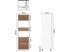 vidaXL Kühlumbauschrank Sonoma-Eiche 60x57x207 cm Holzwerkstoff Modell 1
