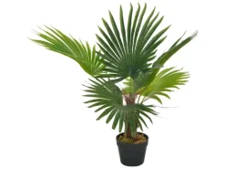 vidaXL Künstliche Pflanze Palme mit Topf Grün 70 cm
