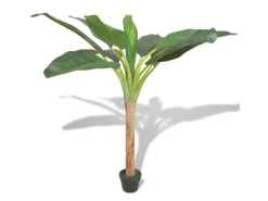 vidaXL Künstlicher Bananenbaum mit Topf 150 cm Grün