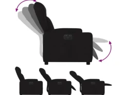 vidaXL Relaxsessel Elektrisch Schwarz Stoff Modell 32