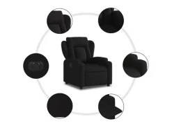 vidaXL Relaxsessel Elektrisch Schwarz Stoff Modell 32