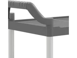 vidaXL Rollwagen mit 3 Etagen Grau 81x41x92 cm Aluminium