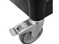 vidaXL Rollwagen mit 3 Etagen Schwarz 77x34x72 cm Aluminium