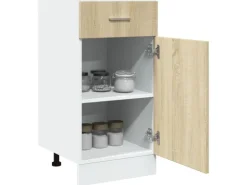 vidaXL Schubunterschrank Sonoma-Eiche 40x46x81,5 cm Holzwerkstoff