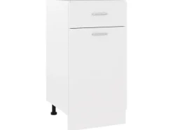 vidaXL Schubunterschrank Weiß 40x46x81,5 cm Holzwerkstoff