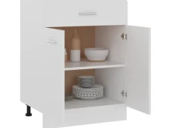 vidaXL Schubunterschrank Weiß 60x46x81,5 cm Holzwerkstoff