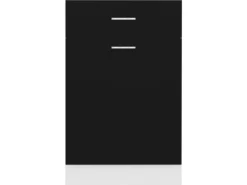 vidaXL Schubunterschrank Schwarz 50x46x81,5 cm Holzwerkstoff