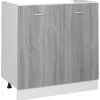 vidaXL Spülenunterschrank Grau Sonoma 80x46x81,5 cm Holzwerkstoff