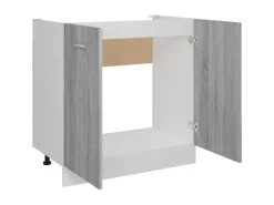 vidaXL Spülenunterschrank Grau Sonoma 80x46x81,5 cm Holzwerkstoff