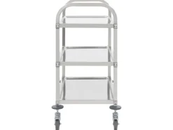 vidaXL 3-Stufiger Servierwagen 96,5 x 55 x 90 cm Edelstahl