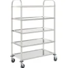 vidaXL 5-Stufiger Servierwagen 107 x 55 x 147 cm Edelstahl