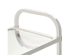 vidaXL 5-Stufiger Servierwagen 107 x 55 x 147 cm Edelstahl