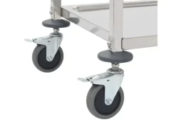 vidaXL 5-Stufiger Servierwagen 107 x 55 x 147 cm Edelstahl