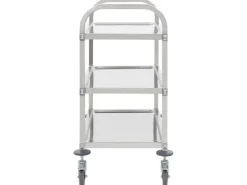 vidaXL 3-Stufiger Servierwagen 95x45x83,5 cm Edelstahl