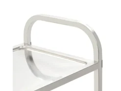 vidaXL 4-Stufiger Servierwagen 107 x 55 x 125 cm Edelstahl