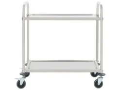 vidaXL 2-Stufiger Servierwagen 95 x 45 x 83,5 cm Edelstahl