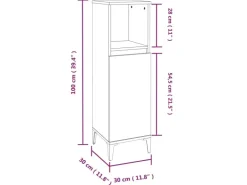 vidaXL 3-tlg. Badmöbel-Set Weiß Holzwerkstoff Modell 20