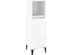 vidaXL 3-tlg. Badmöbel-Set Weiß Holzwerkstoff Modell 20