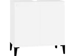 vidaXL 3-tlg. Badmöbel-Set Weiß Holzwerkstoff Modell 20