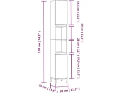 vidaXL 3-tlg. Badmöbel-Set Weiß Holzwerkstoff Modell 20