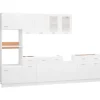 vidaXL 7-tlg Küchenzeile Weiß Holzwerkstoff Modell 1