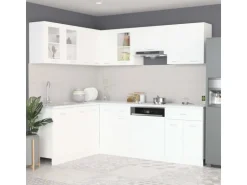 vidaXL 11-tlg Küchenzeile Weiß Holzwerkstoff Modell 3