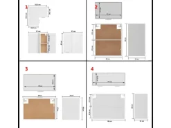 vidaXL 11-tlg Küchenzeile Weiß Holzwerkstoff Modell 3