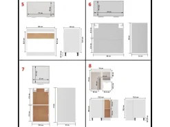 vidaXL 11-tlg Küchenzeile Weiß Holzwerkstoff Modell 3