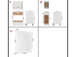vidaXL 11-tlg Küchenzeile Weiß Holzwerkstoff Modell 3