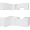 vidaXL 11-tlg Küchenzeile Weiß Holzwerkstoff Modell 2