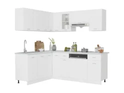 vidaXL 11-tlg Küchenzeile Weiß Holzwerkstoff Modell 2