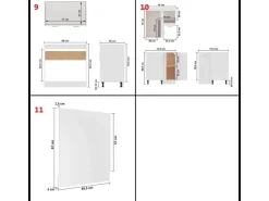 vidaXL 11-tlg Küchenzeile Weiß Holzwerkstoff Modell 2
