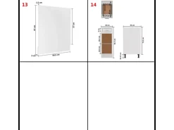 vidaXL 14-tlg Küchenzeile Weiß Holzwerkstoff