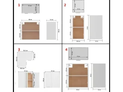 vidaXL 14-tlg Küchenzeile Weiß Holzwerkstoff