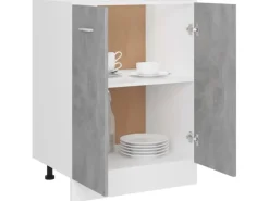 vidaXL Unterschrank Betongrau 60x46x81,5 cm Holzwerkstoff
