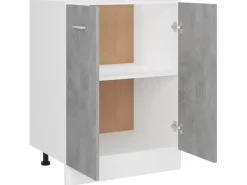 vidaXL Unterschrank Betongrau 60x46x81,5 cm Holzwerkstoff