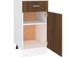 vidaXL Unterschrank mit Schublade Braun Eichen-Optik 40x46x81,5 cm