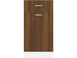 vidaXL Unterschrank mit Schublade Braun Eichen-Optik 40x46x81,5 cm