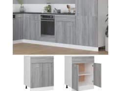 vidaXL Unterschrank mit Schublade Grau Sonoma 60x46x81,5 cm
