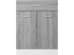 vidaXL Unterschrank mit Schublade Grau Sonoma 60x46x81,5 cm
