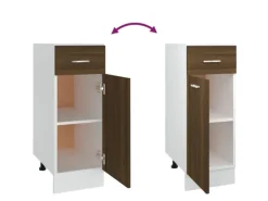 vidaXL Unterschrank mit Schublade Braun Eichen-Optik 30x46x81,5 cm