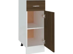 vidaXL Unterschrank mit Schublade Braun Eichen-Optik 30x46x81,5 cm